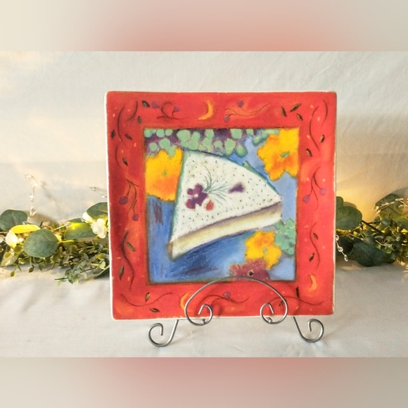 Provence Fromage by Certified International - Square Cheese Plate - Picture 7 of 8